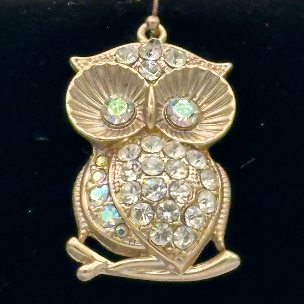 Elegant Gold Owl Earrings